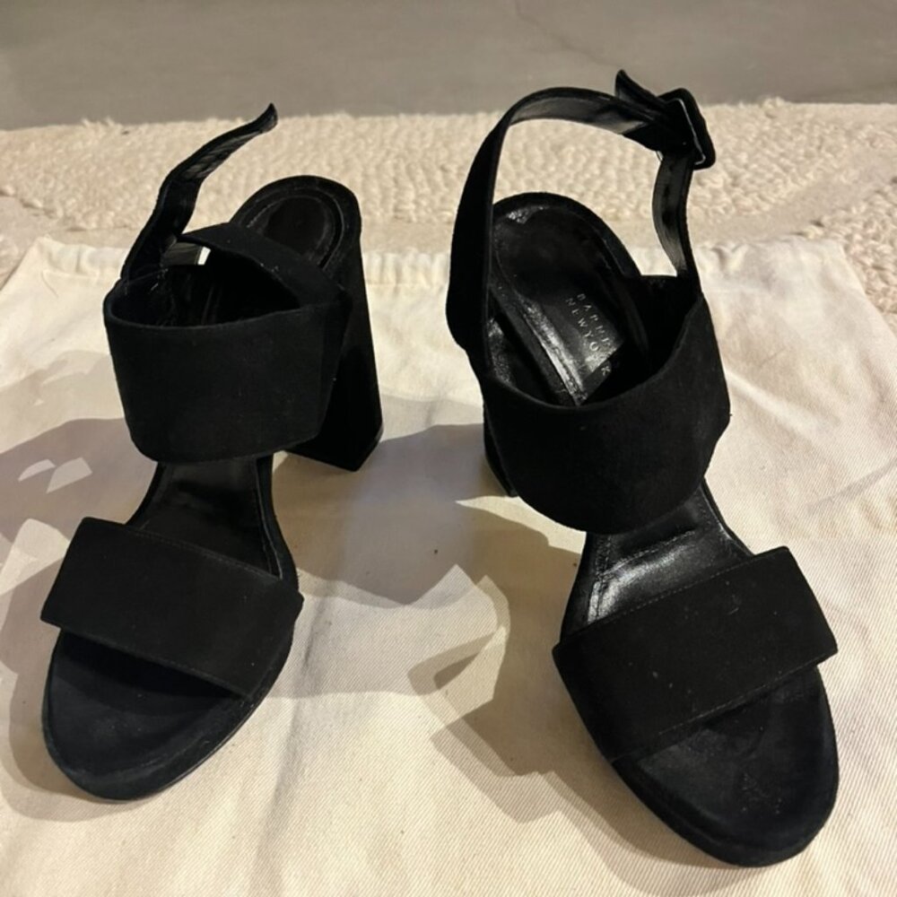 Barney's New York Black Suede Sandals - size 37